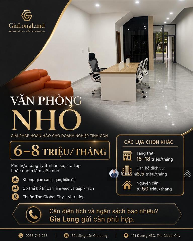 Cho thuê mặt bằng the global city  tầng trệt từ 15 triệu/tháng