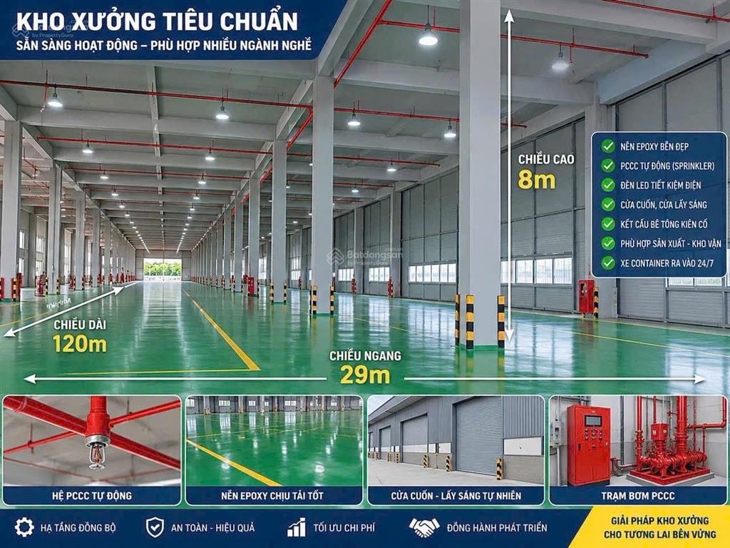 Cho thuê kho mới xây đẹp, đầy đủ tiêu chuẩn tại kcn gia bình 1, bắc ninh
