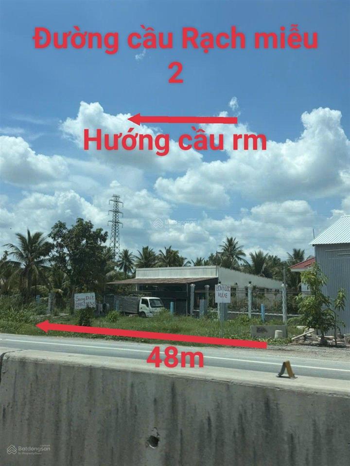 Đất mặt tiền đường cầu rạch miễu