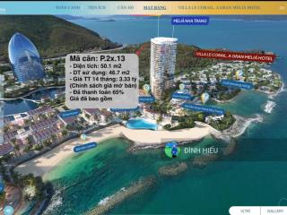 Căn hộ biển libera nha trang, tầng cao the paramount view biển, diện tích 50.7 m2, loại 1pn