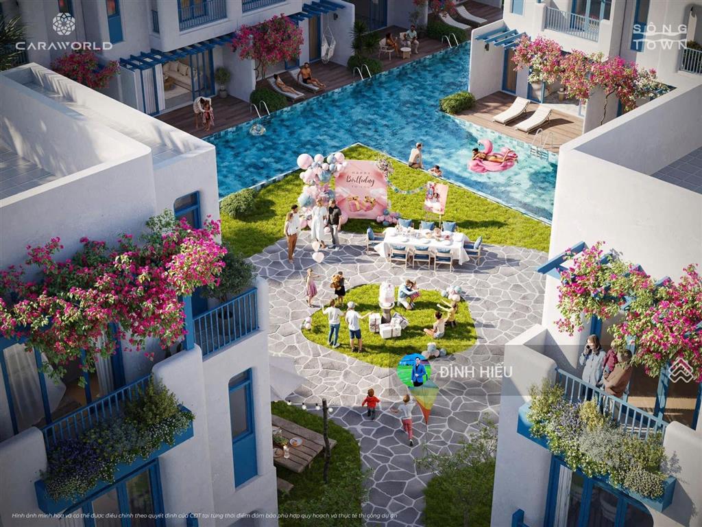 Cặp biệt thự sông town liền kề caraworld cam ranh phân khu hy lạp 5 sông lười chung mặt đại lộ 30m