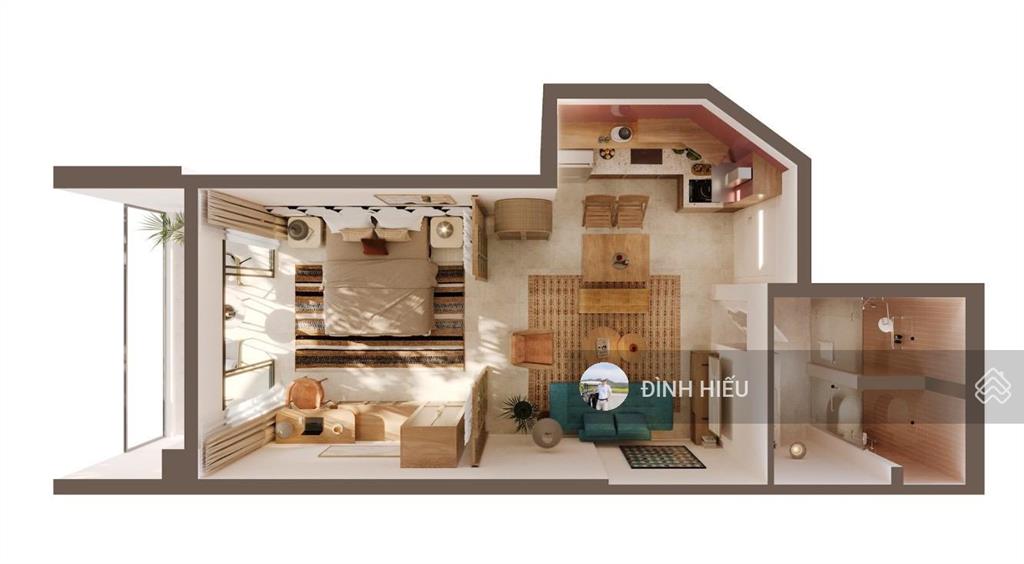 Bán căn hộ view biển 45m2 tại libera nha trang, đã nhận bàn giao căn hộ, full nội thất mới