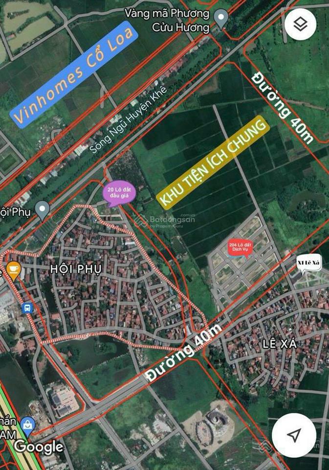 Chuyển nhượng 80m đất dịch vụ đông hội 2 mặt thoáng đường trước nhà 25m nhìn ra đường dẫn tứ liên