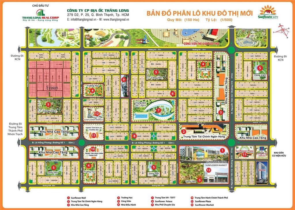 Sun flower city  kđt 150ha tại phước an, đồng nai giá chỉ 12 triệu/m2