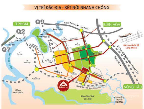 Sun flower city  kđt 150ha tại phước an, đồng nai giá chỉ 12 triệu/m2