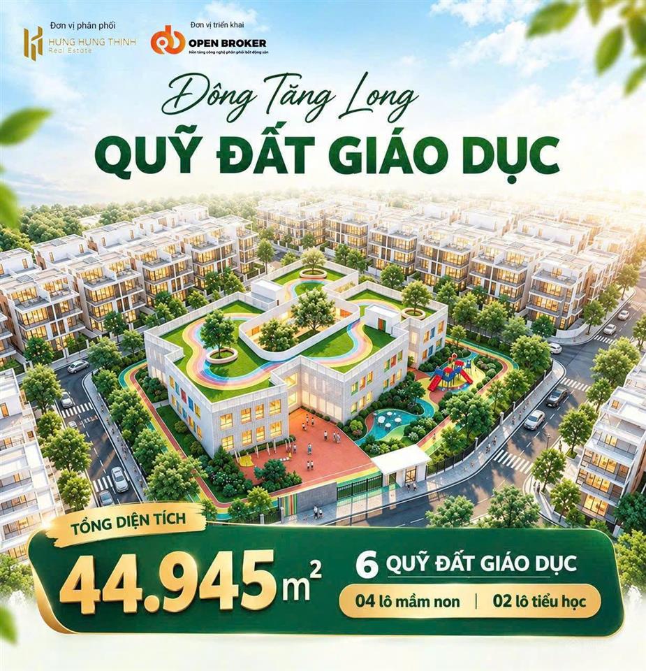 Bán đất nền giáo dục và đào tạo  dự án khu đô thị mới đông tăng long