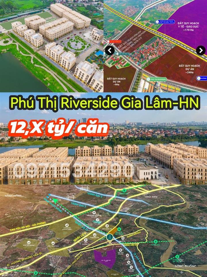 Nhà phố view sông, công viên chỉ hơn 12 tỷ/ căn tại phú thị riverside gia lâm hà nội