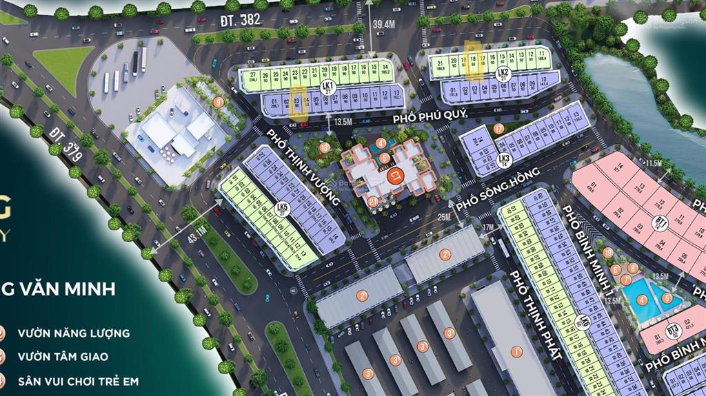 Bán shophouse 90m2 ở sông hồng diamond city, giá tốt 13 tỷ vnd, 6pn, 6wc, 5 tầng, đông nam