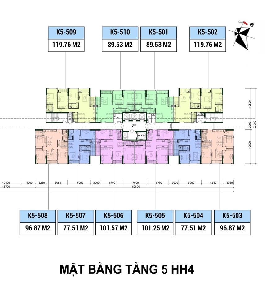 Bán gấp cc 2pn, 2wc tại khai sơn city, 6,5 tỷ, 77,5m2