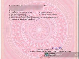 Đất  6.x tỷ  120m2(5x24)  hẻm thông  nguyễn duy trinh  sát đông tăng long lã xuân oai.