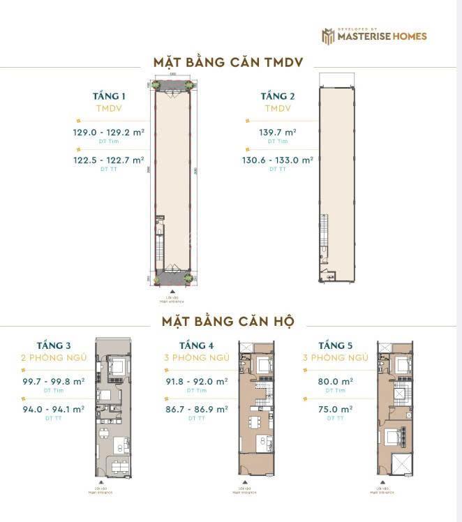 Hiếm triplex 5pn 250,1m2 60 tr/m2 masteri sky quarter tiện ích đẳng cấp cho 3 thế hệ