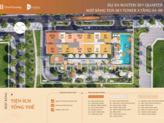 Căn hộ chung cư bán tại masteri sky quarter, 4,91 tỷ, 67,4m2, 3pn, 2wc, hàng hiếm!