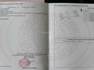 Cần bán gấp, đất diện tích 290,5 m2 thổ cư 100%. xã thạnh phú ( tân triều ), vĩnh cửu, đồng nai