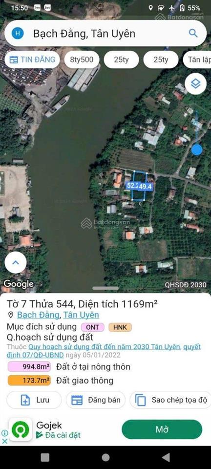 Bán đất ven sông giá cực rẻ tại tân uyên, bình dương