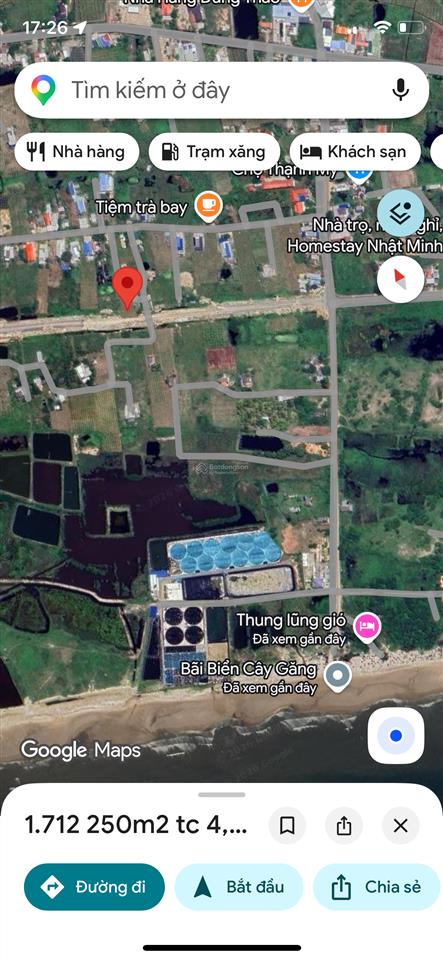 Bán đất cách biển vài trăm mét 2 mặt tiền khu vực tân thành  kê gà