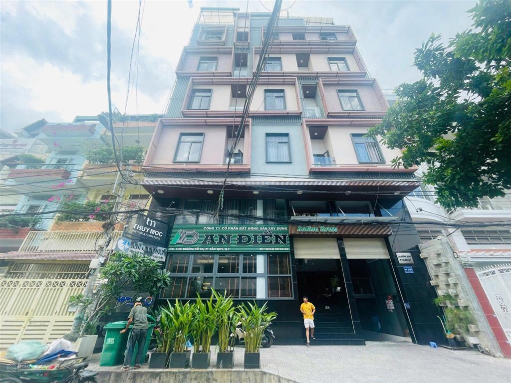 Dòng tiền 11%/năm  tòa chdv (1.600m2 sàn) tại lũy bán bích 450tr/th, hầm 6 tầng, 10x32, giá 50 tỷ