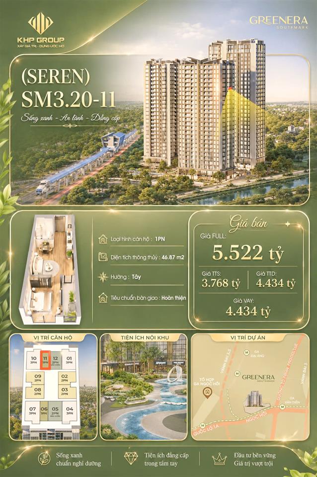 MỘT CĂN 47M² – VỪA ĐỦ ĐỂ SỐNG SANG, VỪA ĐỦ ĐỂ TÍCH SẢN