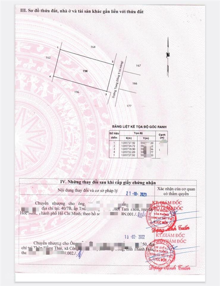 Cần bán gấp lô đất thổ cư 74m2, đường nguyễn thị ngâu, hóc môn, giá 2,2 tỷ