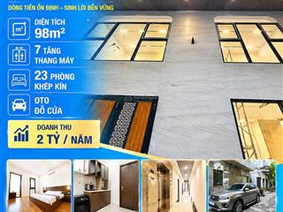 Căn hộ dịch vụ thanh xuân ,21 phòng 180tr/tháng , ôtô đỗ cửa ,98m2 7 tầng thang máy ,giá  36.8ty