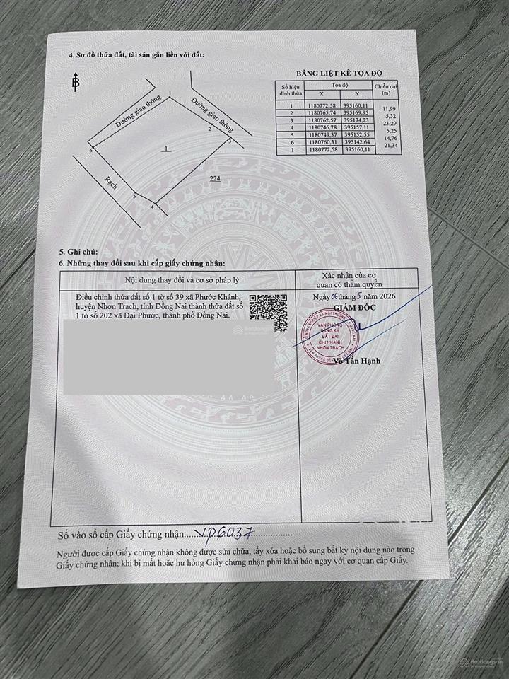 Bán đất thổ cư, 2 mặt tiền đường hẻm nhựa 7m
