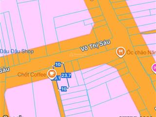 Cần bán lô góc 2 mặt tiền đường võ thị sáu, xã đại phước