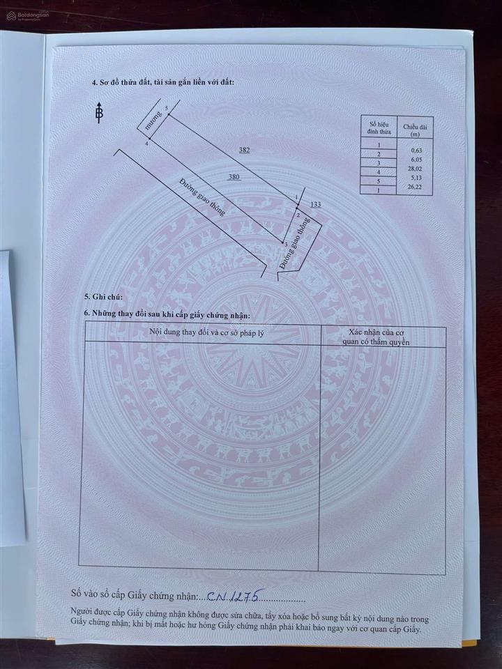 Cần bán nền 3 mặt tiền, có sẵn thổ cư hẻm xe hơi