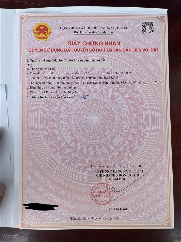 Cần bán nền 3 mặt tiền, có sẵn thổ cư hẻm xe hơi