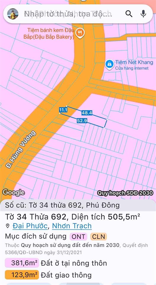 Mặt tiền đường hùng vương kinh doanh buôn bán được ngay, vị trí đẹp, giá ngộp