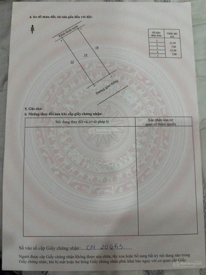 Bán nền 154m2 ( 7m, dài 22m ) tái định cư phước khánh xã đại phước