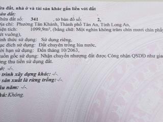Bán đất mặt tiền chính chủ P. Tân An, tỉnh Tây Ninh