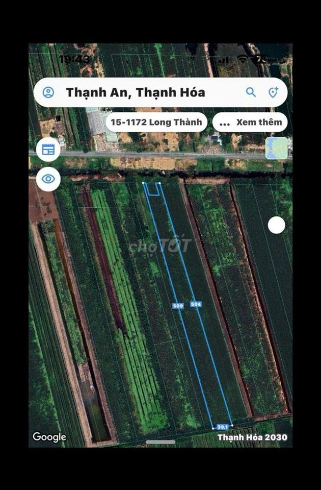 Bán đất mặt tiền thổ cư 1 phần Quốc lộ 62, xã Thạnh Hóa, tỉnh Tây Ninh