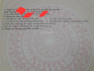 Đất trung tâm mộc châu, cách ql6 200m, gần quảng trường 300m, đường ô tô, xây homestay đẹp