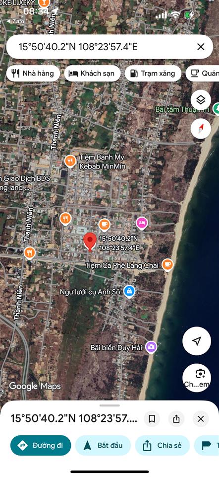 Bán lô đất đường nhựa 15,5m khu tdc ven biển duy hải gd1 ngay khu nghỉ dưỡng hoiana nam hội an