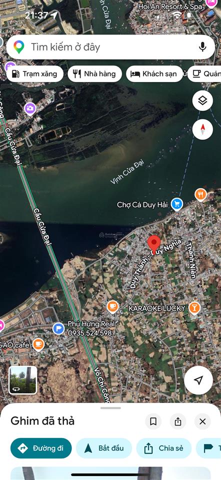 Bán lô đất trung tâm xã duy nghĩa cách cầu cửa đại hội an 500m