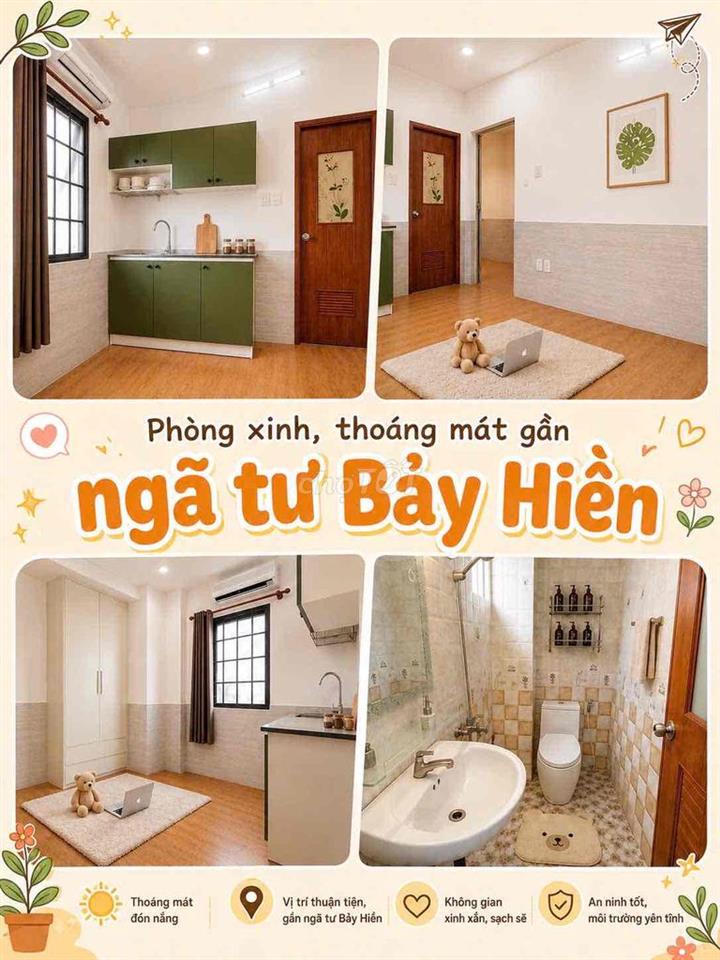 🔥Studio Cửa Sổ Thoáng Sẵn Máy Lạnh Mới Tinh Ngay Ngã Tư Bảy Hiền