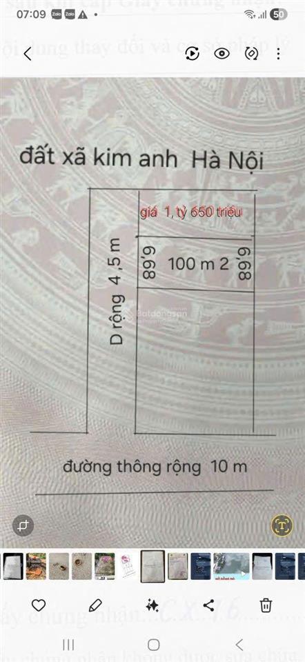 Bán đất xã kim anh hà nội đất gần đường vành đai 4