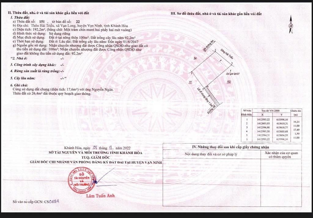 Đất đẹp phân khu 8 kkt vân phong, cạnh sông & gần biển