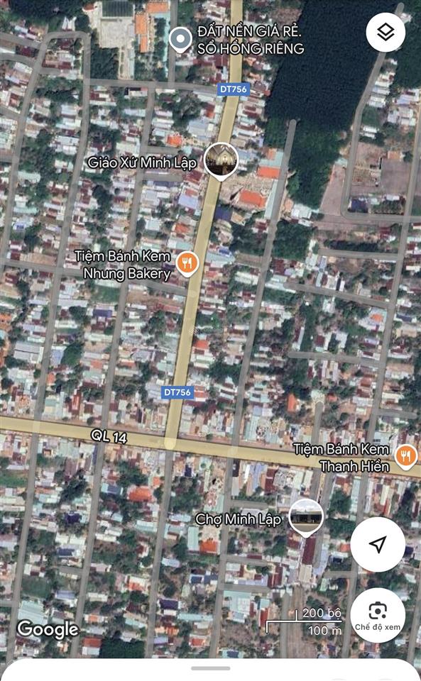 Khách sg gửi bán lô đất minh lập  chơn thành, cách quốc lộ 14 2 phút kdc đông