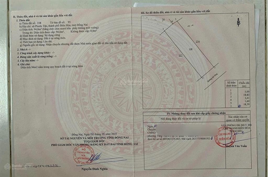 Bán đất thổ cư 100% sổ hồng riêng vị trí đẹp