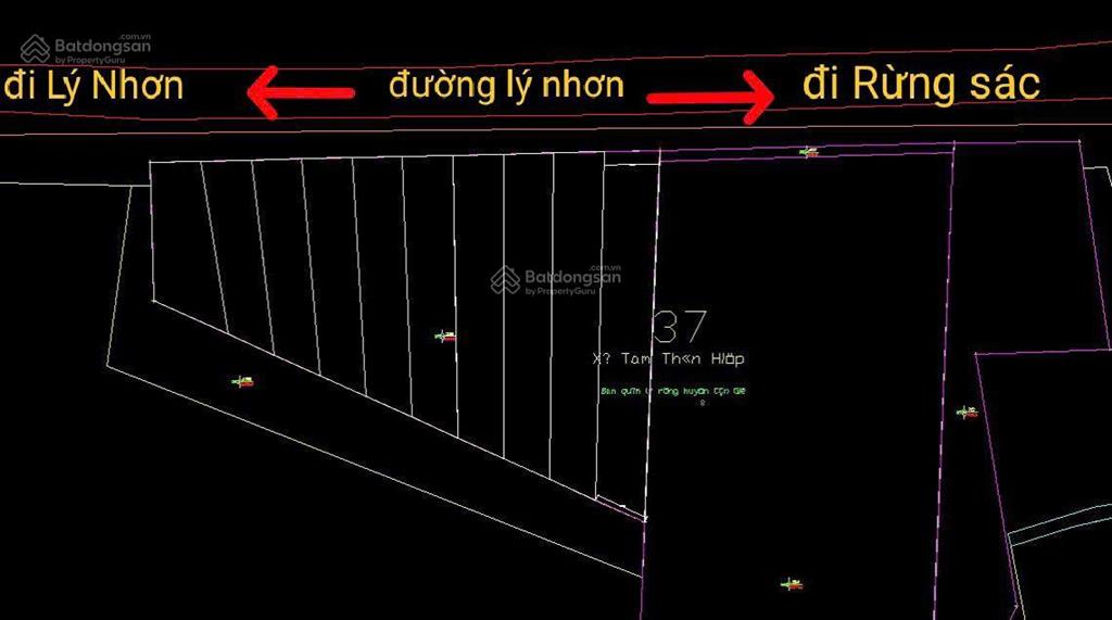Bán lô đất mặt tiền đường lý nhơn, xã an thới đông, thành phố hồ chí minh