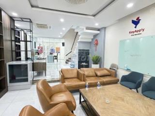 Cho thuê nhà nguyên căn kdc him lam quận 7, hầm 3 lầu, dt 100m, giá 55 triệu/tháng