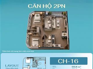 Quỹ căn 2PN góc 70m2 view ôm trọn 3 sân golf 950ha và Vịnh Hạ Long.