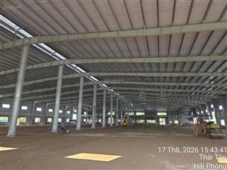 Cho thuê 5375m2 nhà xưởng tại thái tân, hải dương