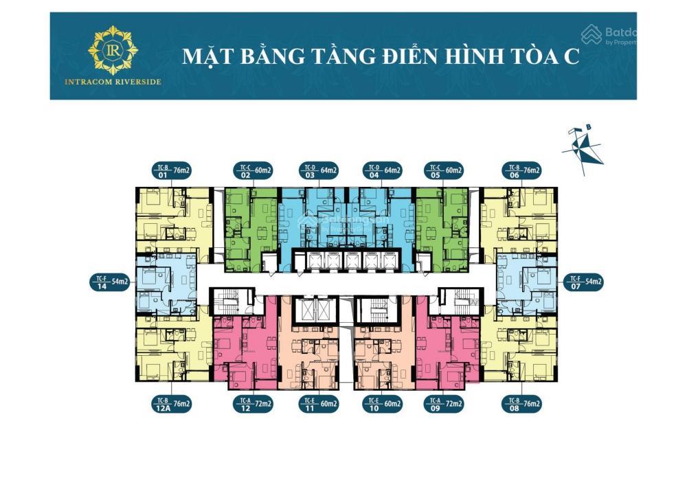 Từ 2,9 tỷ  danh sách căn intracom riverside nhật tân giá tốt đang bán