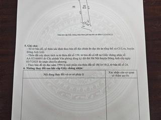 Bán đất thôn gà xã cổ loa đông anh hà nội diện tích 95.9m2 mặt tiền 5m giá cắt lỗ 25% giá 58tr/m2