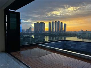 Bán penthouse the river thủ thiêm 470m2 tầng cao 180 tỷ có sổ , nội thất cơ bản  đang trống sẵn