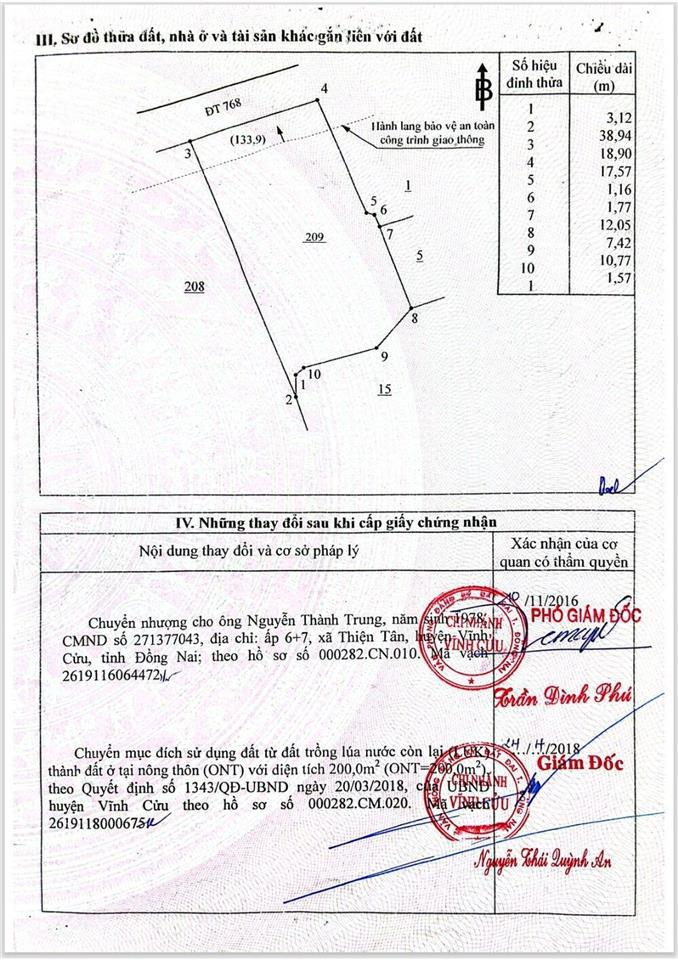 Nhà xưởng đt 768, phường trảng dài, tp đồng nai. mặt tiền 18,9m nở hậu 20m tổng dt 687,4m2. 7tỷ5