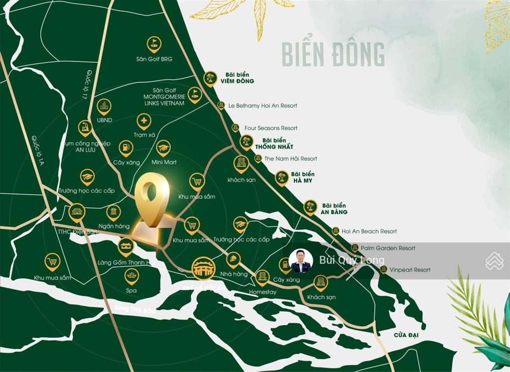 Chính chủ bán đất nền 132m2 ngang 6m đường 7m5 dự án new green village hội an giá 1.65 tỷ