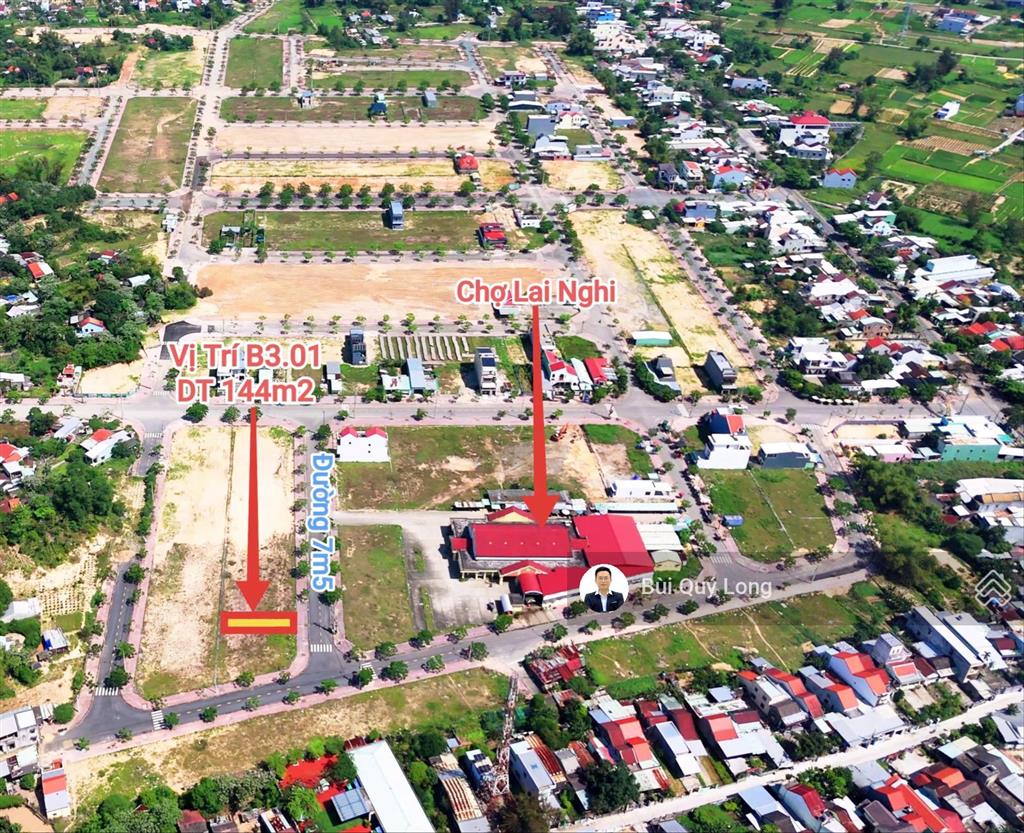 Bán đất có sổ rẻ nhất dự án cấu hưng lai nghi hội an dt 144m2 đường 7m5 giá 2.78 tỷ