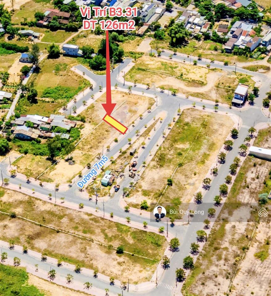 Cần bán gấp đất nền chợ lai nghi hội an b3.31, dt 126m2 đường 7m5 view công viên, giá 1,55 tỷ